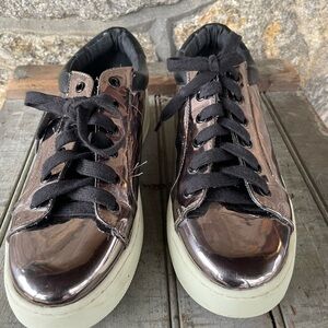 Women’s Steve Madden Metallic Sneakers with Black Laces